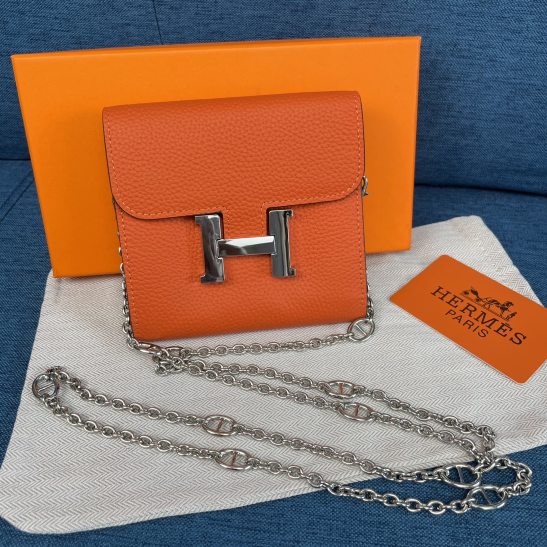 H**mes constance togo leather-13*11.8cm