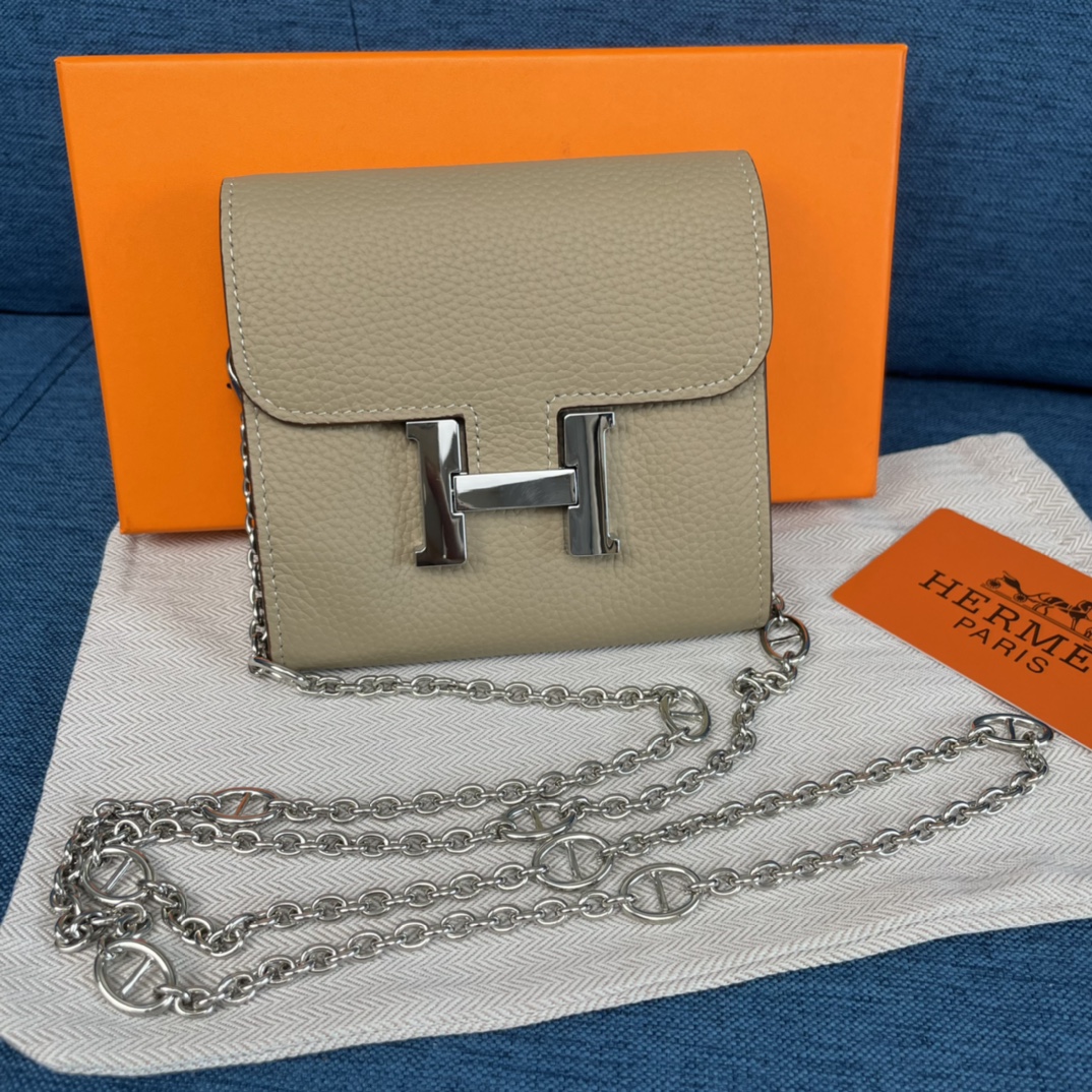 H**mes constance togo leather-13*11.8cm