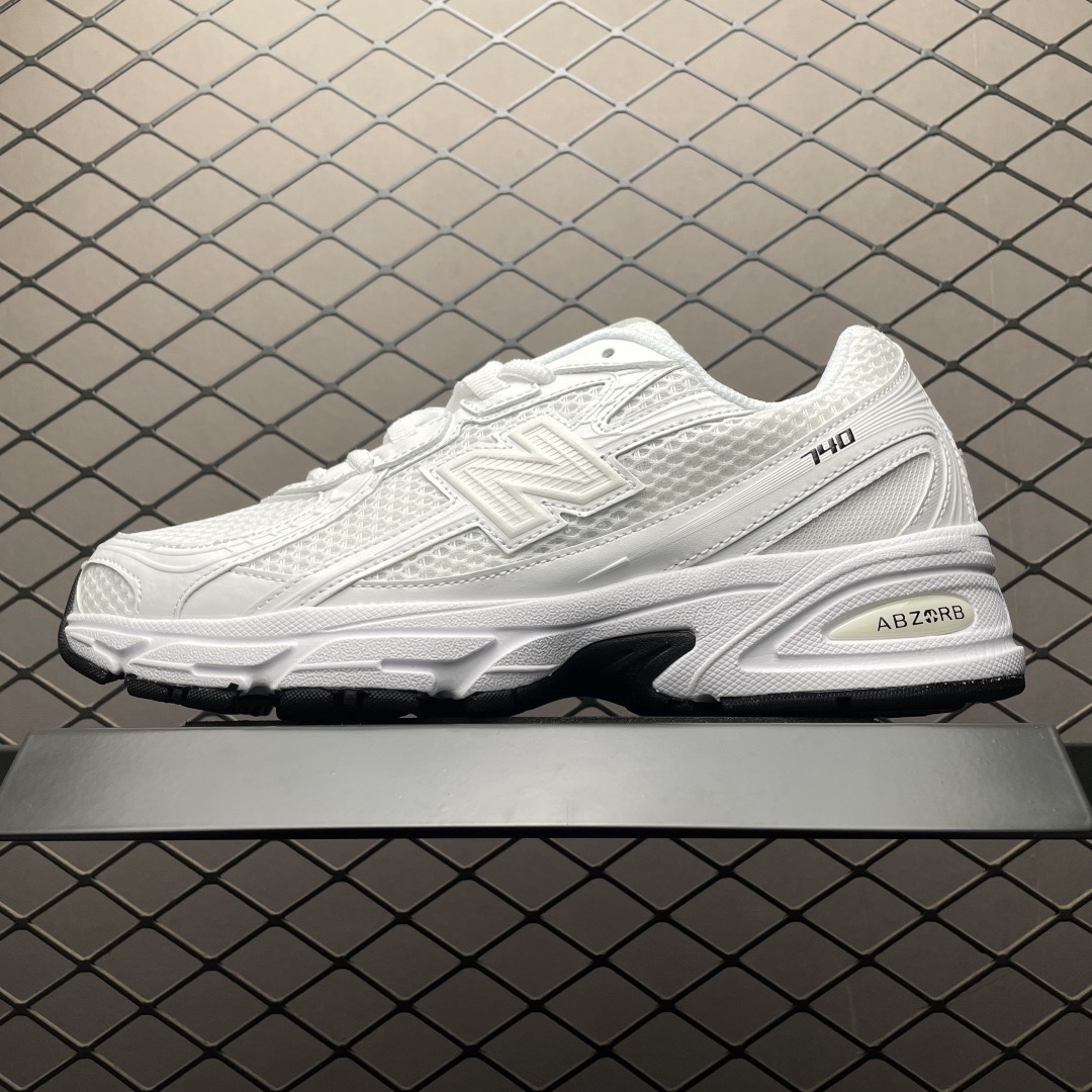 New Balance 740 "Triple White" Sneakers | White