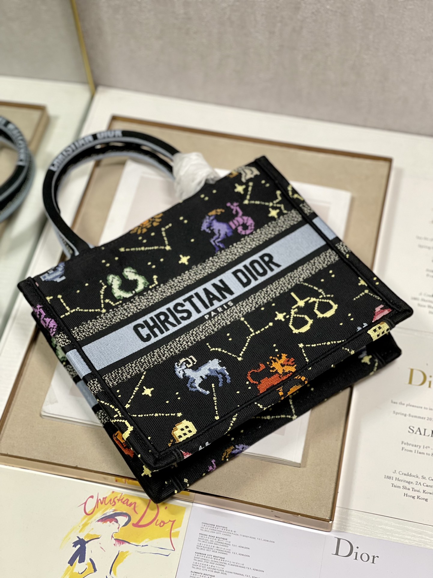 D*or small book tote-26*8*22cm