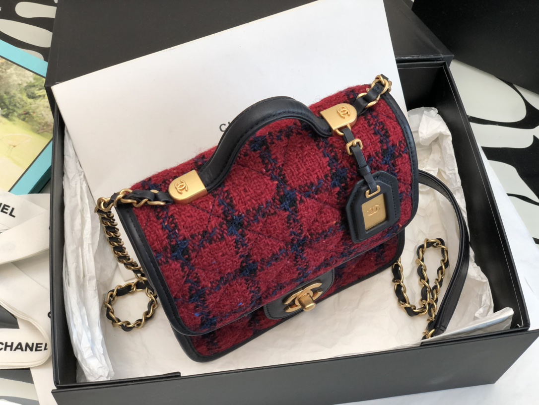 Ch@nel Flap Bag-17*20.5*6CM