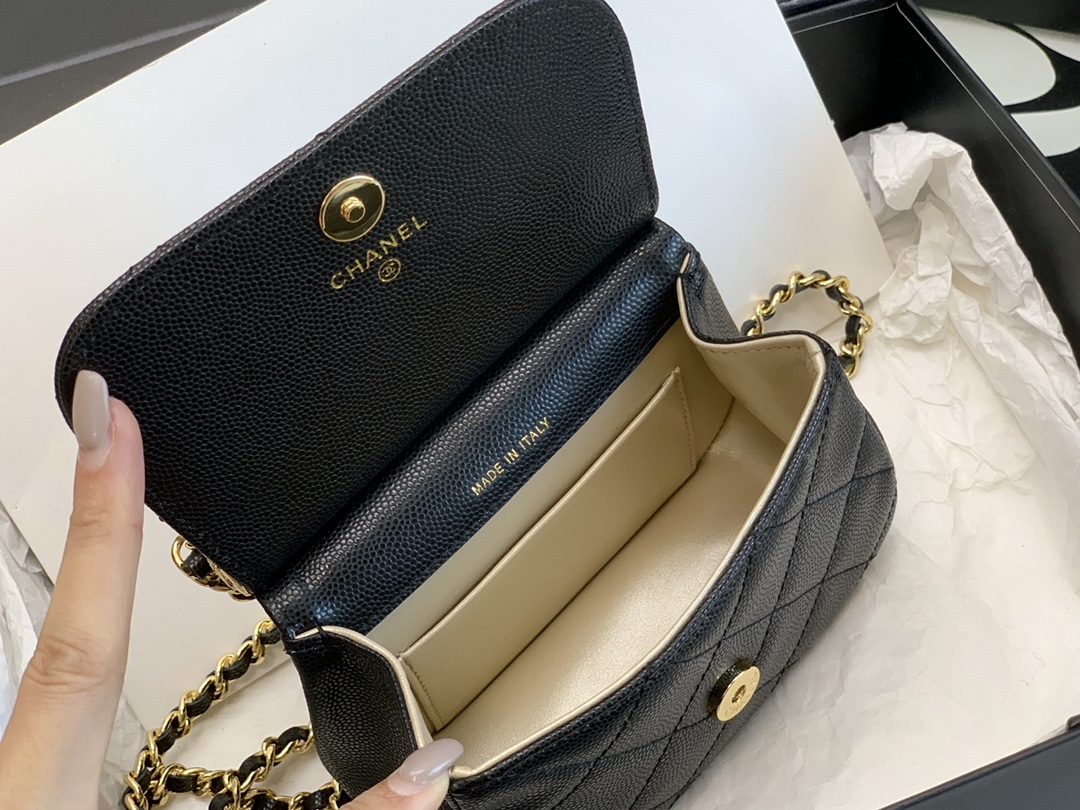 Ch@nel Flap Bag-12.5*14*6CM