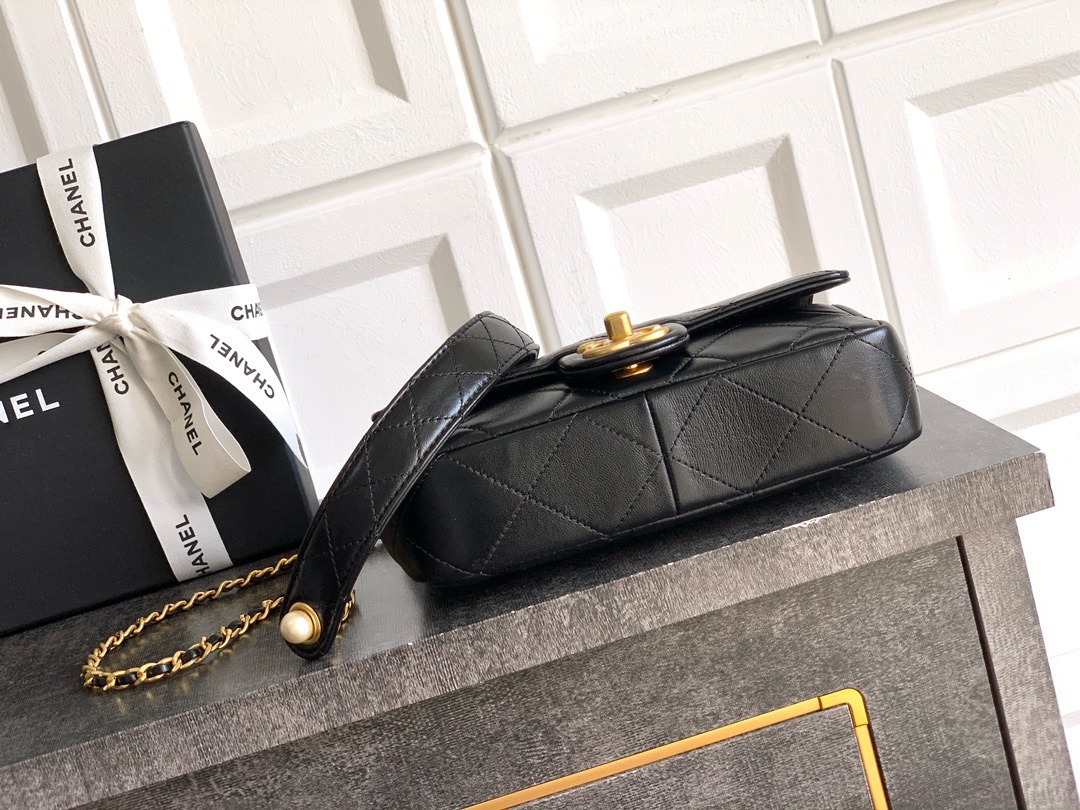 Ch@nel Pearl Flap Bag-19*20*7CM