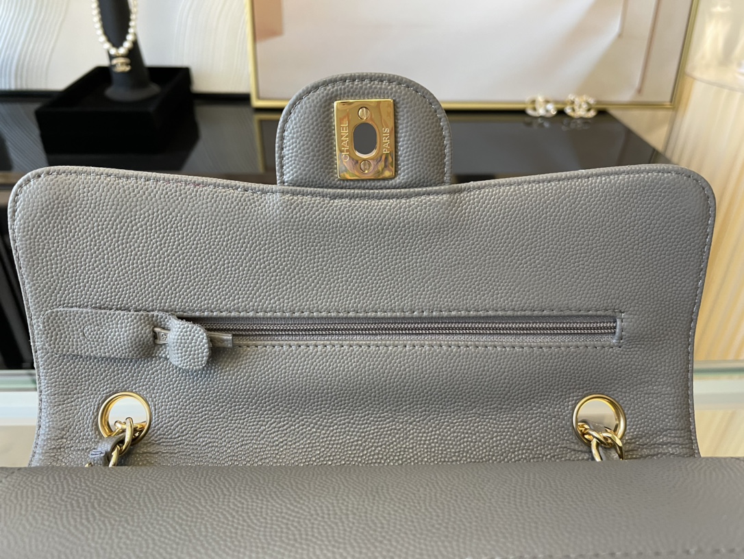 Ch@nel Flap Bag-Caviar-23CM