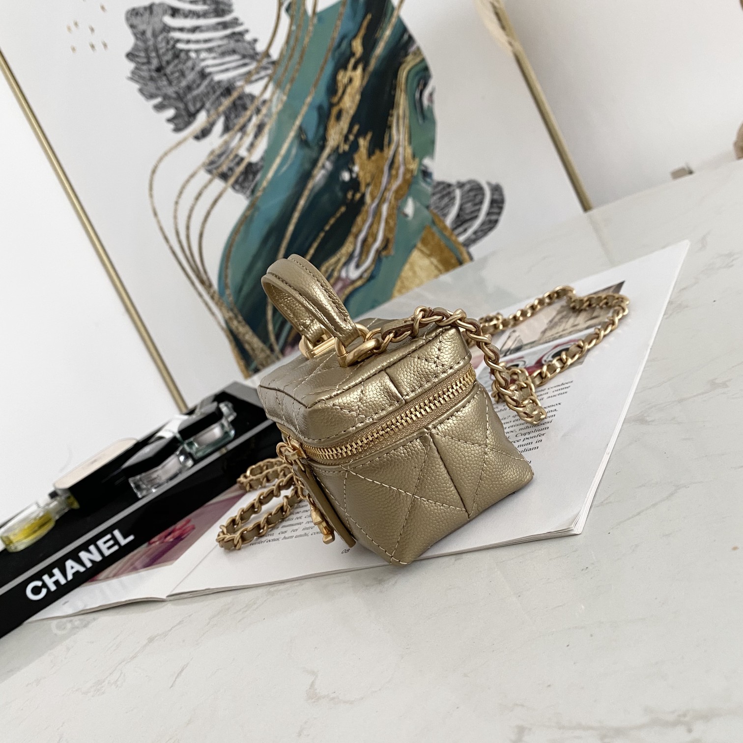 Ch@nel Vanity Bag-11.5x12x7CM