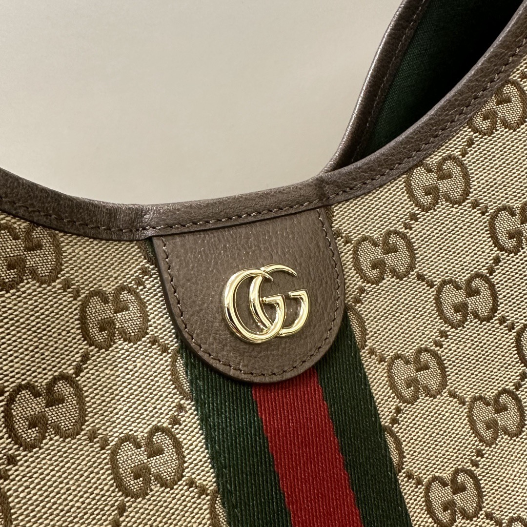 Gv*c*giglio large tote bag in beige and brown gg canvas-60*47*16cm