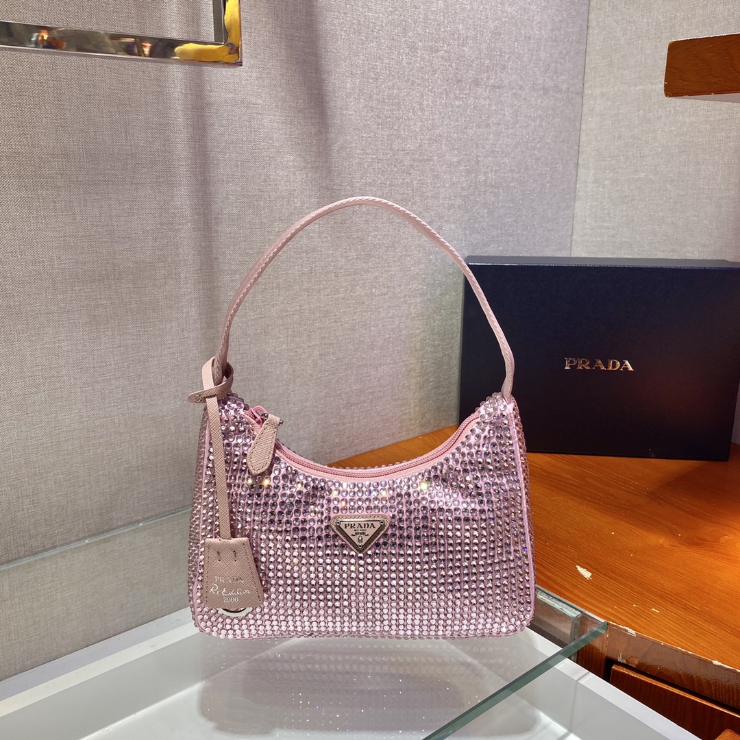 Pra*a nylon 1ne515 hobo bag-23*14*5cm