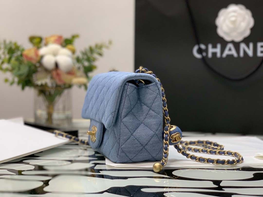 Ch@nel Flap Bag-13*18*7CM