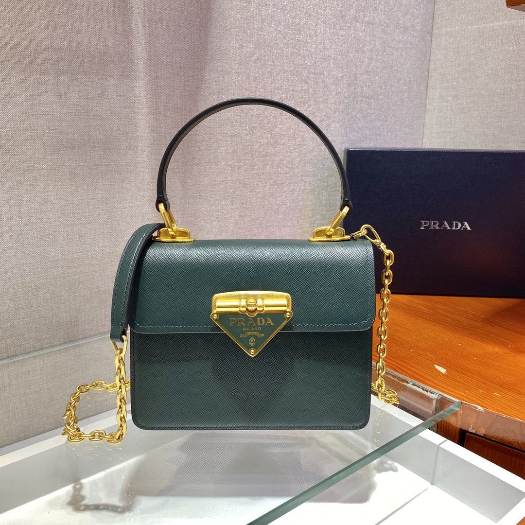 Pra*a 1bd021 chain bag-20*17*8.5cm