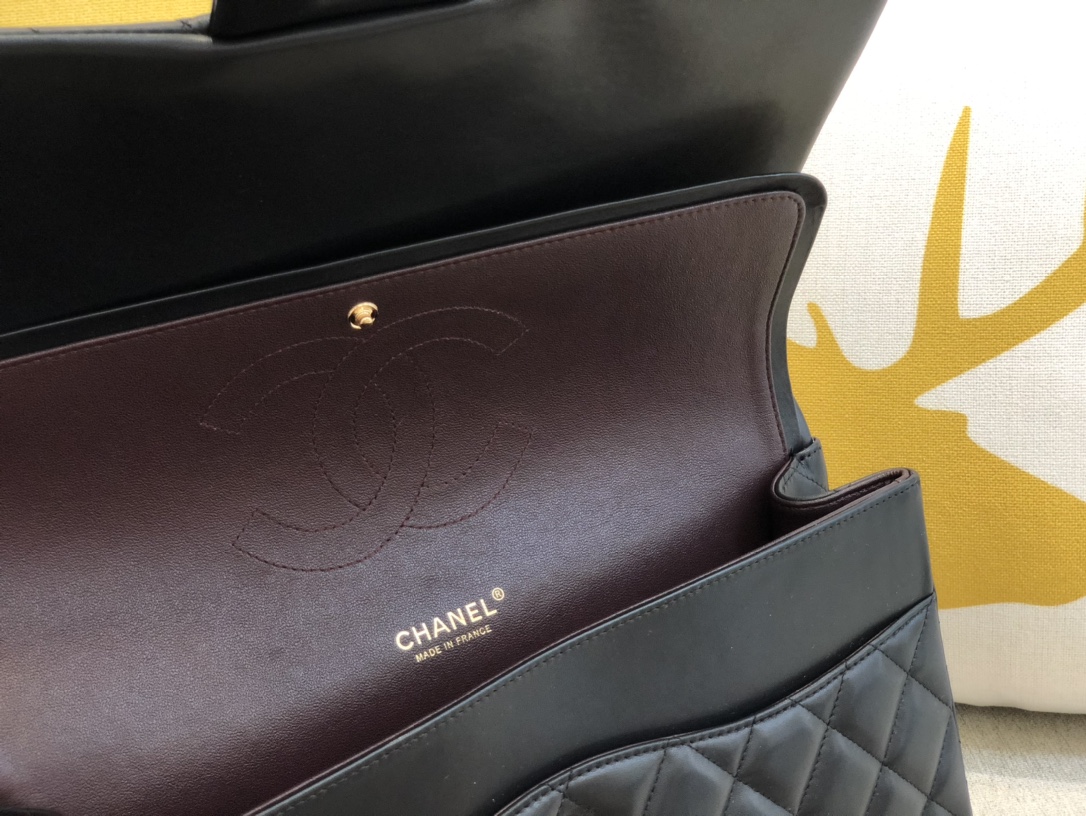 Ch@nel Flap Bag-Lambskin Leather-Maxi-33CM