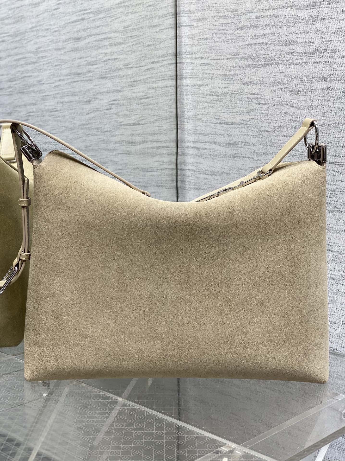 Diro 2026ss Chrustian Hobo Bag(Silver)-28*24*8CM/33*27*9CM/39*29*11CM