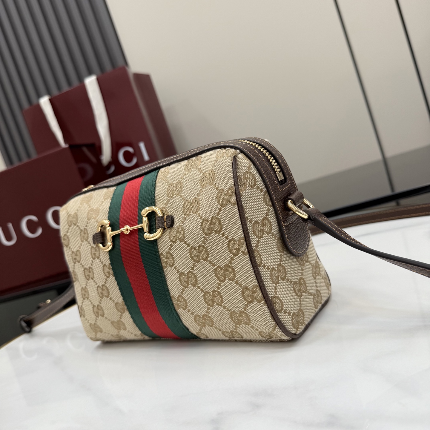 G*ucci Gvc*1 Horsebit Web Small Camera Bag -22*13.5*9CM