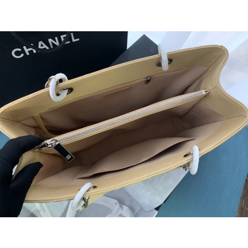 Ch@nel Grand Shopping Tote-Silver Hardware-34x24x12CM