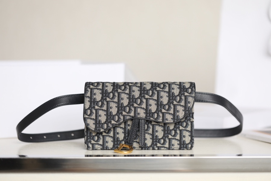 D*or oblique belt bag-17 *10.5*3.5cm