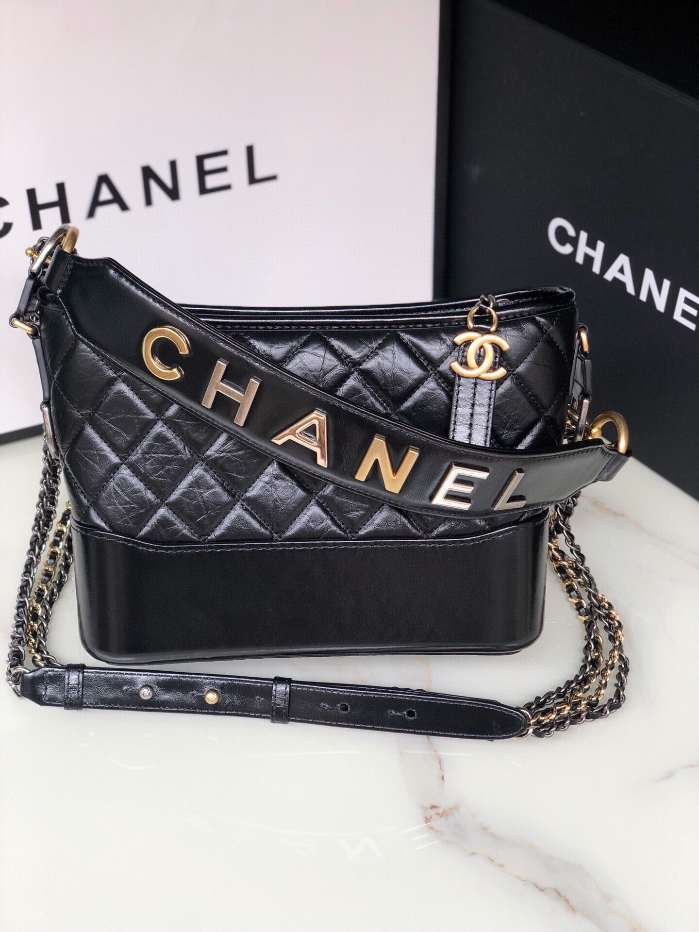 Ch@nel Medium Gabrielle Handbags-25CM