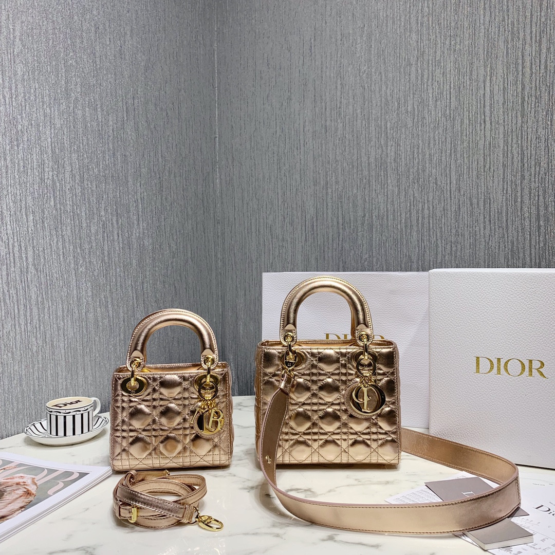lady D*or bag-gold hardware