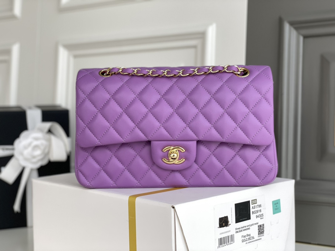 Ch@nel Flap Bag-Lambskin-25CM
