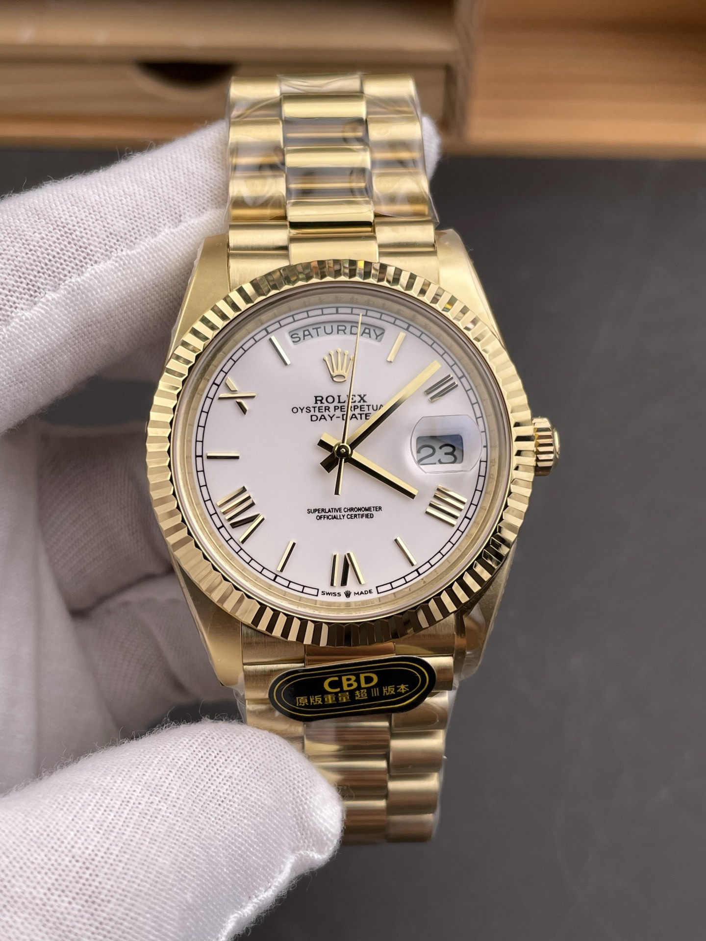 R01ex Day-Date 40 Watch Yellow Gold