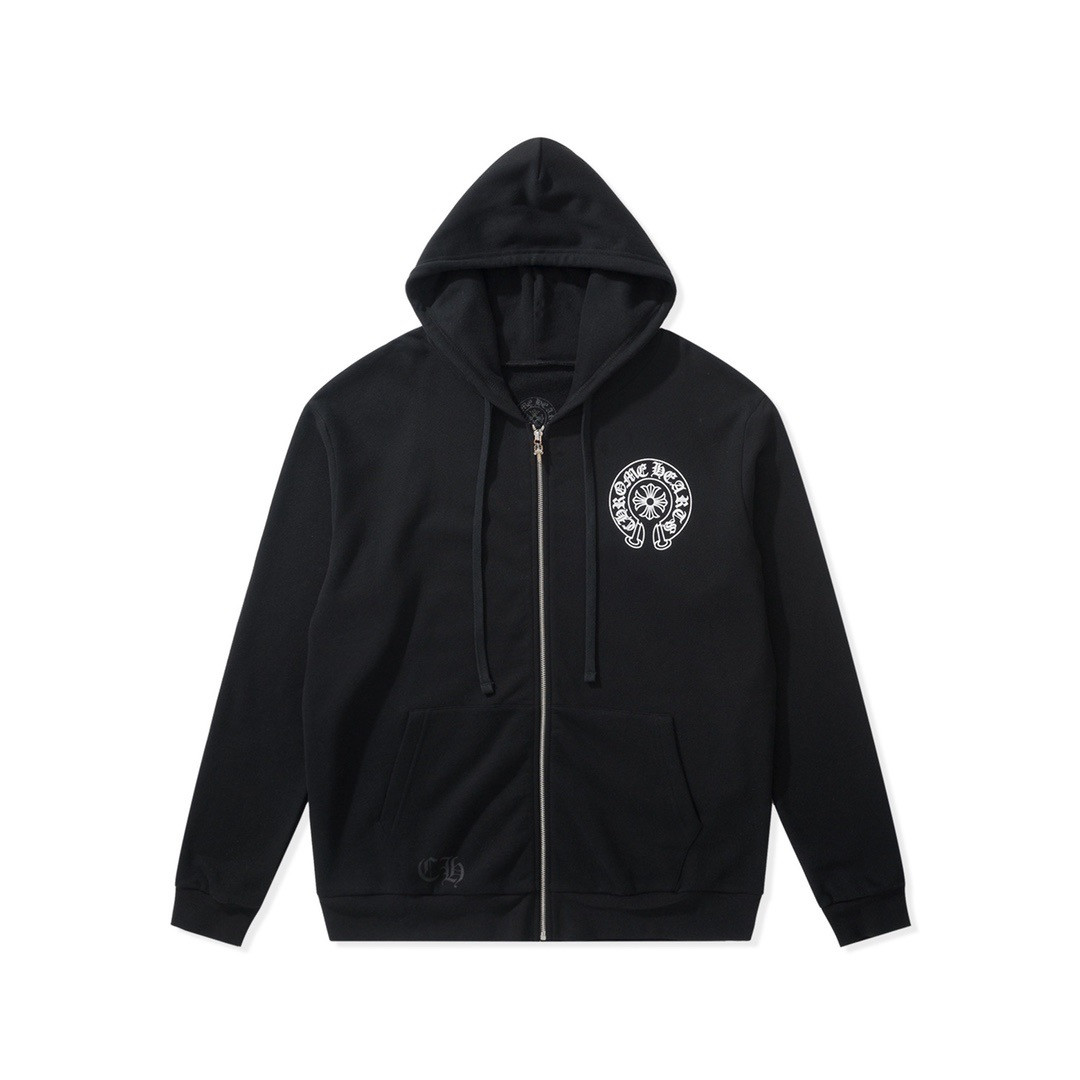 Ch*0me He**ts Miami Exclusive Zip Up Hoodie Black