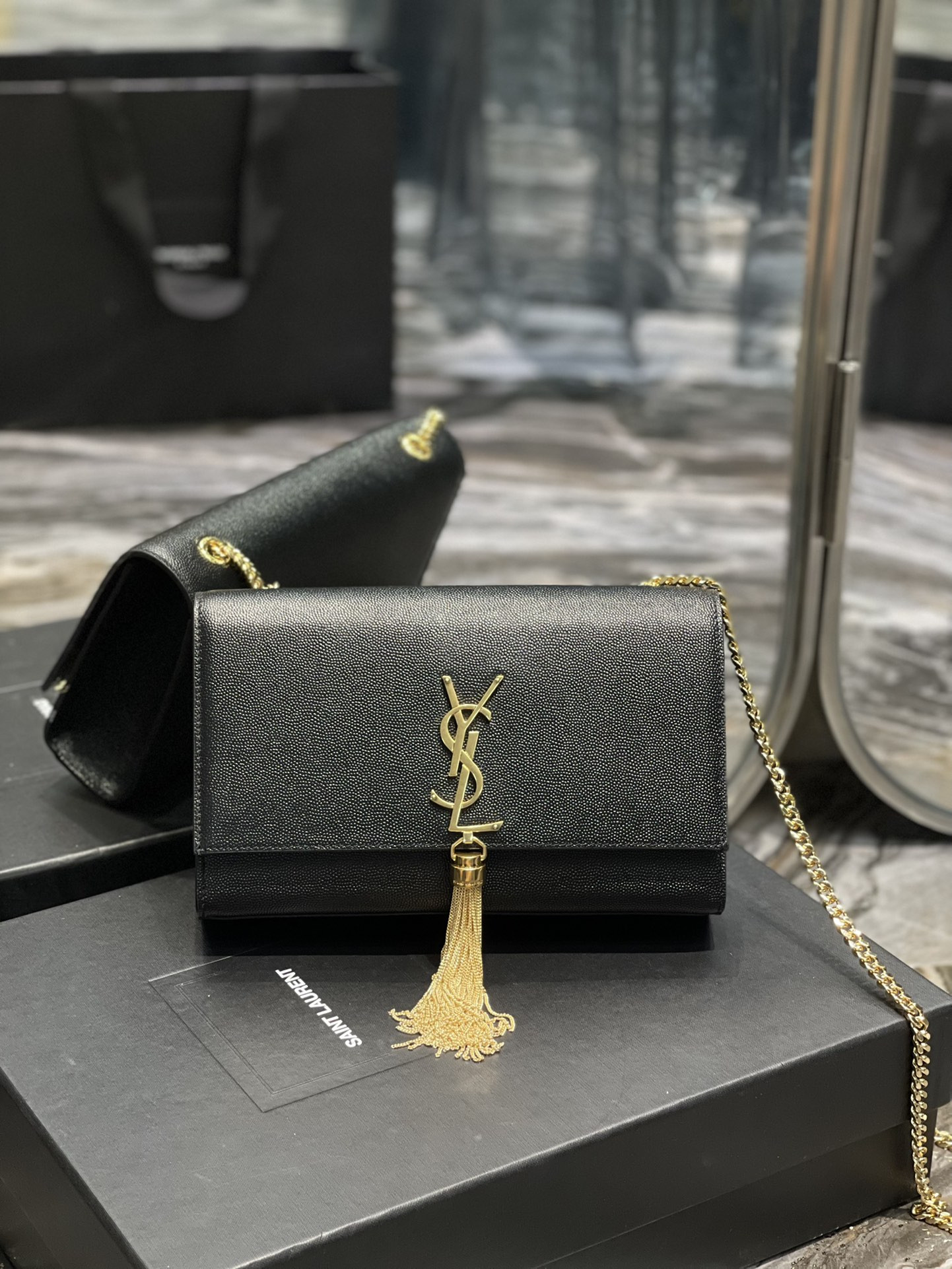 Y*L medium kate bags-caviar-24*14.5*5.5cm