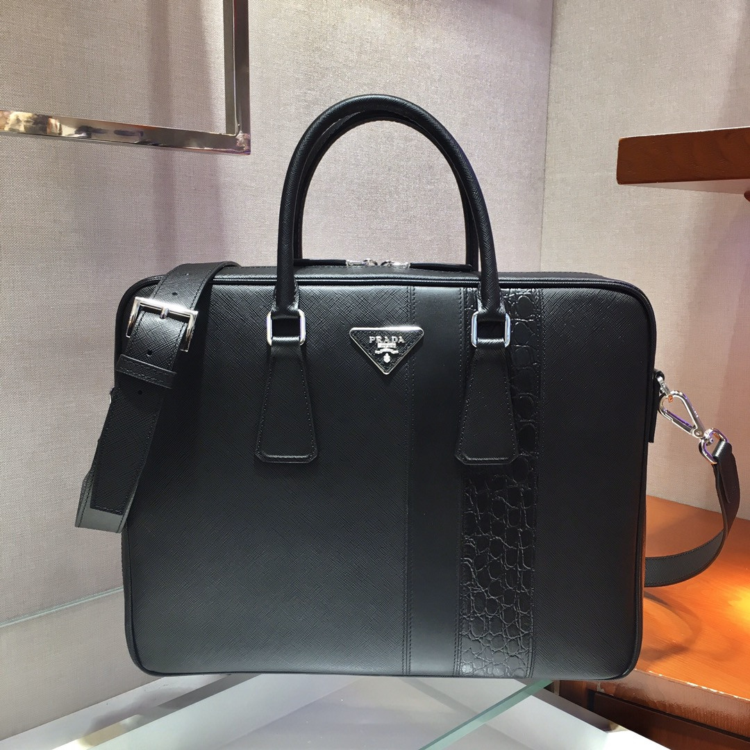 Pra*a saffiano top handlebag-2ve011d-36*28*6.5cm