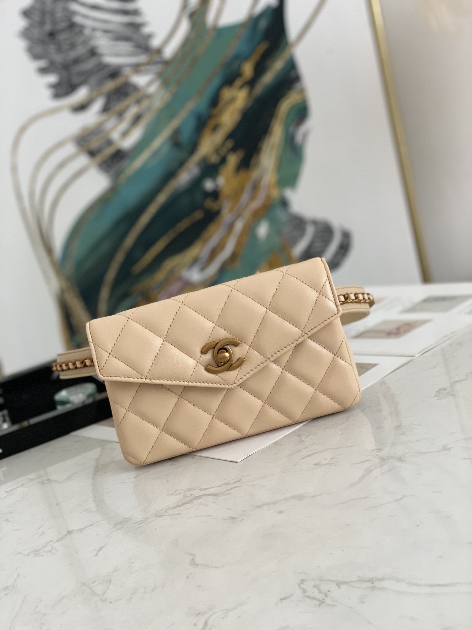 Ch@nel Waist Bag-18*3.5*12CM