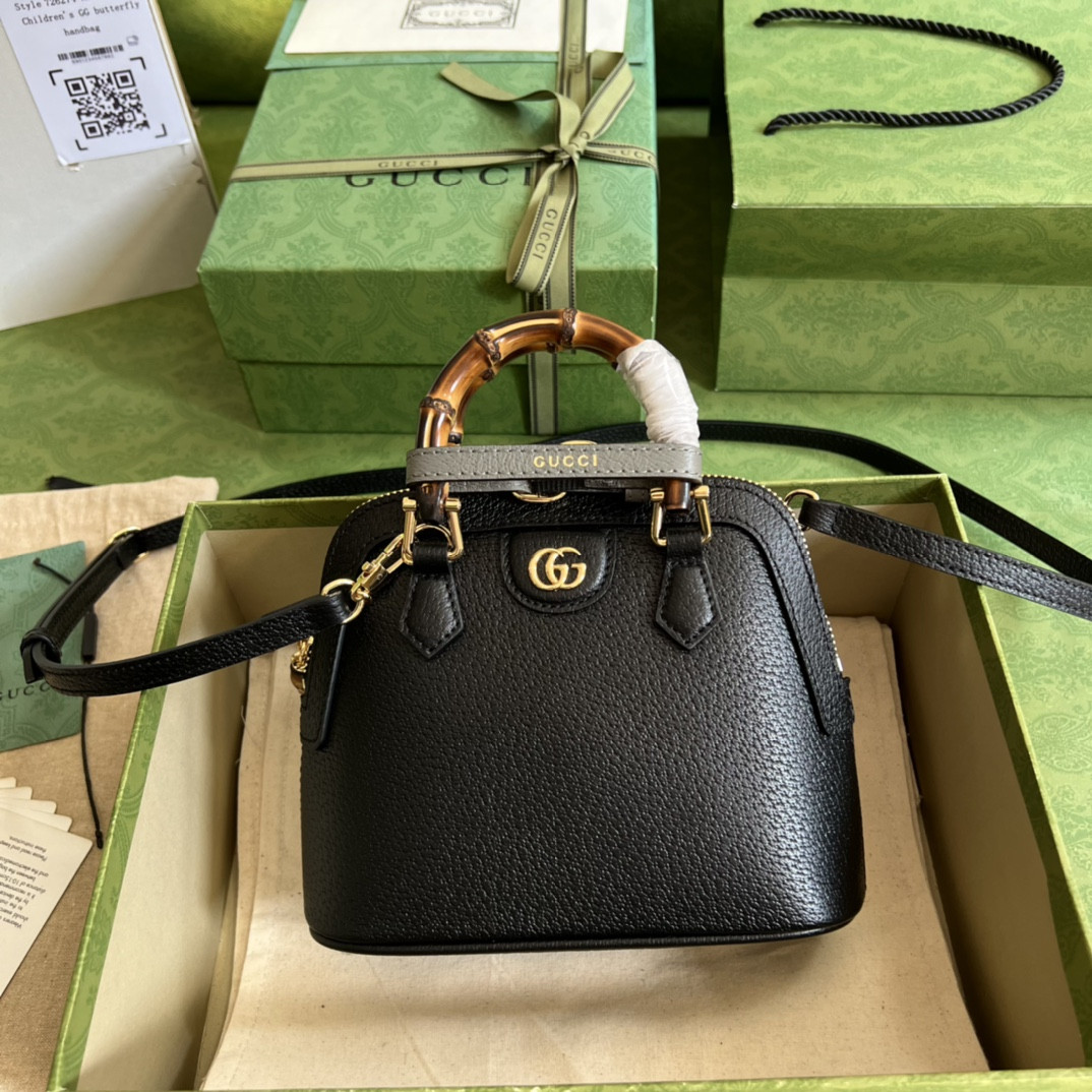G*u*i diana bamboo mini tot bag-20x16x8.5cm