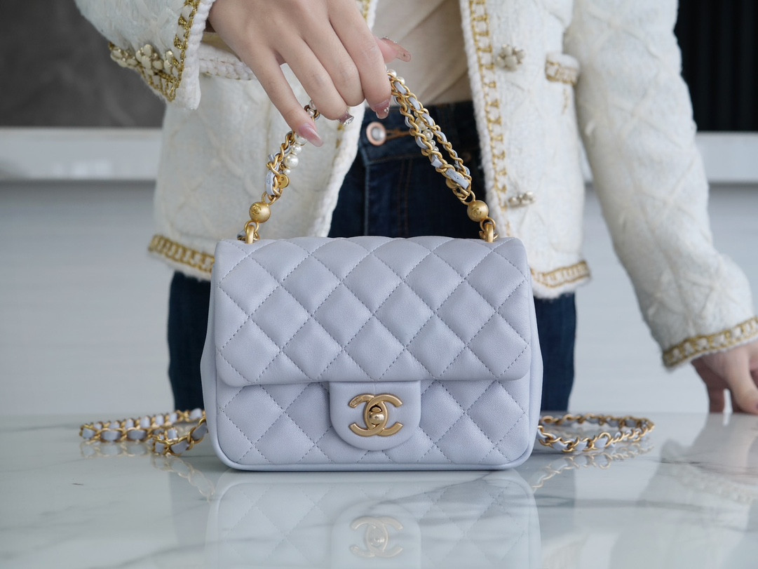 Ch@nel Flap Bag-12.5*17*5CM