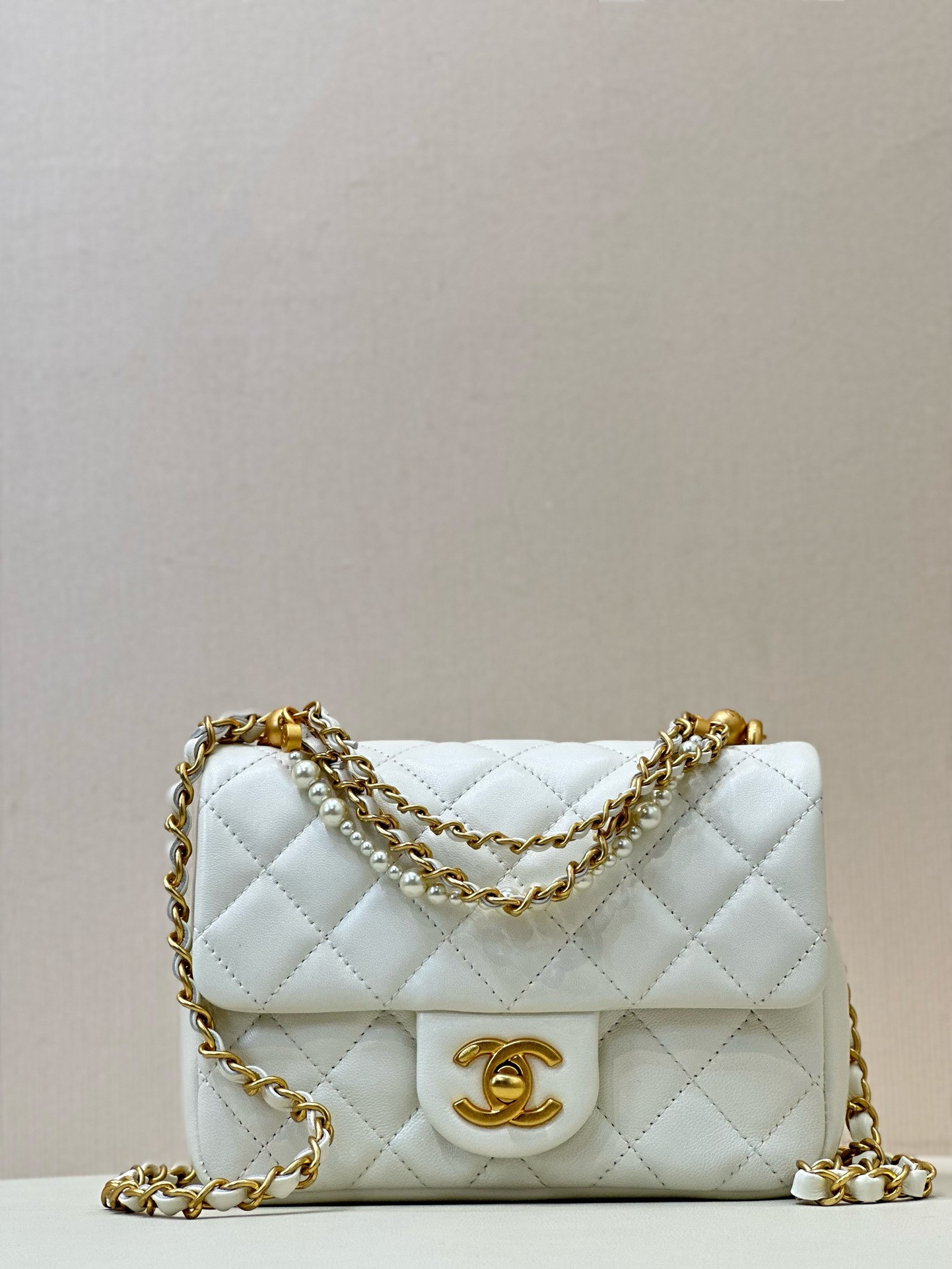 Ch@nel Flap Bag-12.5*17*5CM