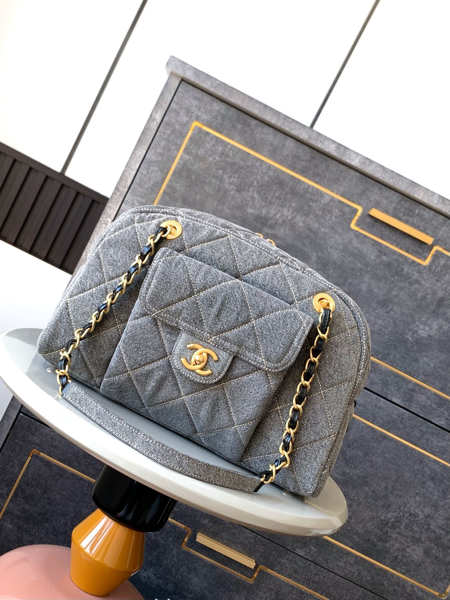 Ch@nel Maxi Bowling Bag-34x24x11CM