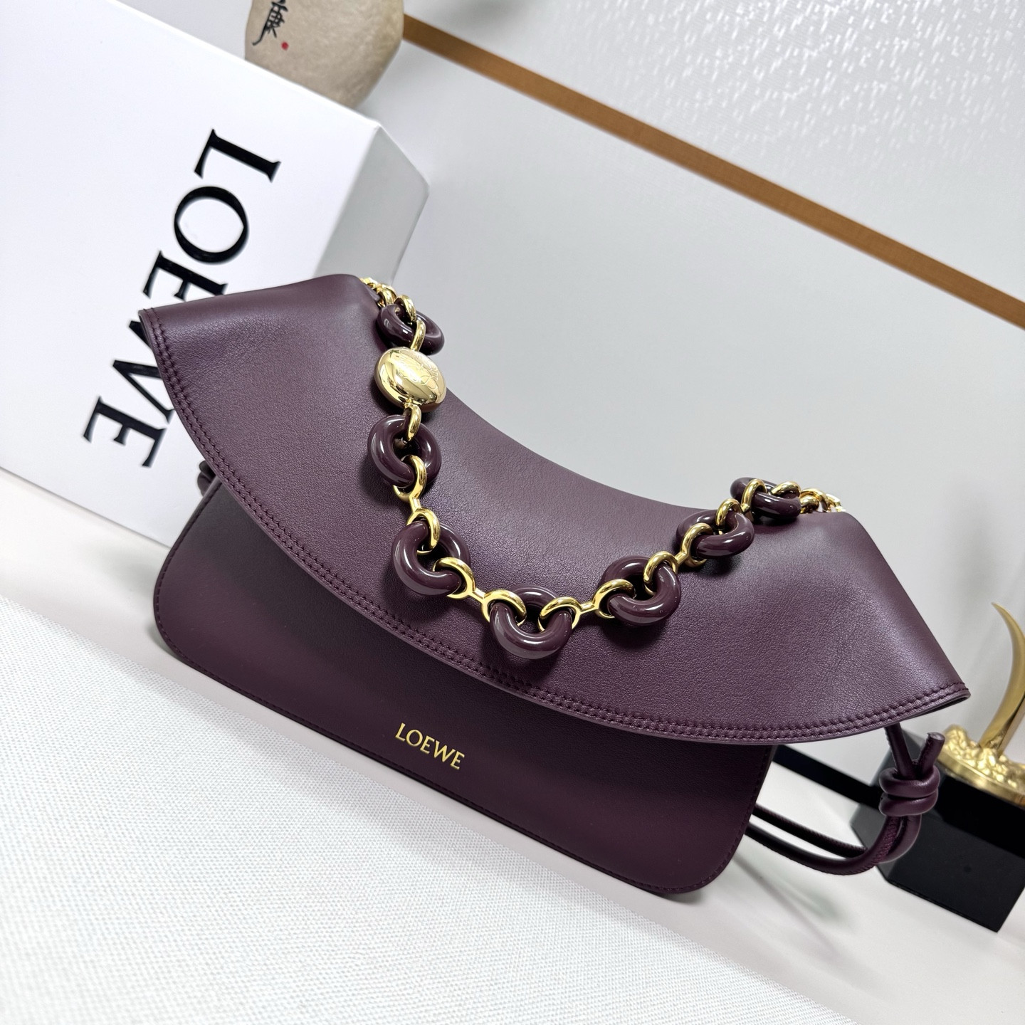 Lowee Ola Chain-Link Shoulder Bag-26*18*13CＭ