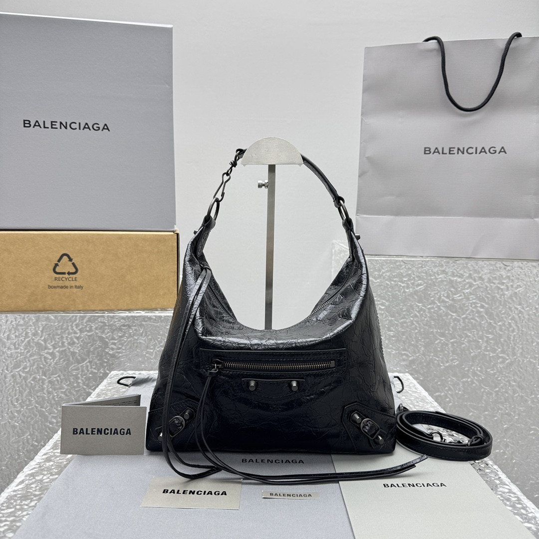 Ba1en*iaga Le City Hobo Bag-28*10*27&37*11*35CM