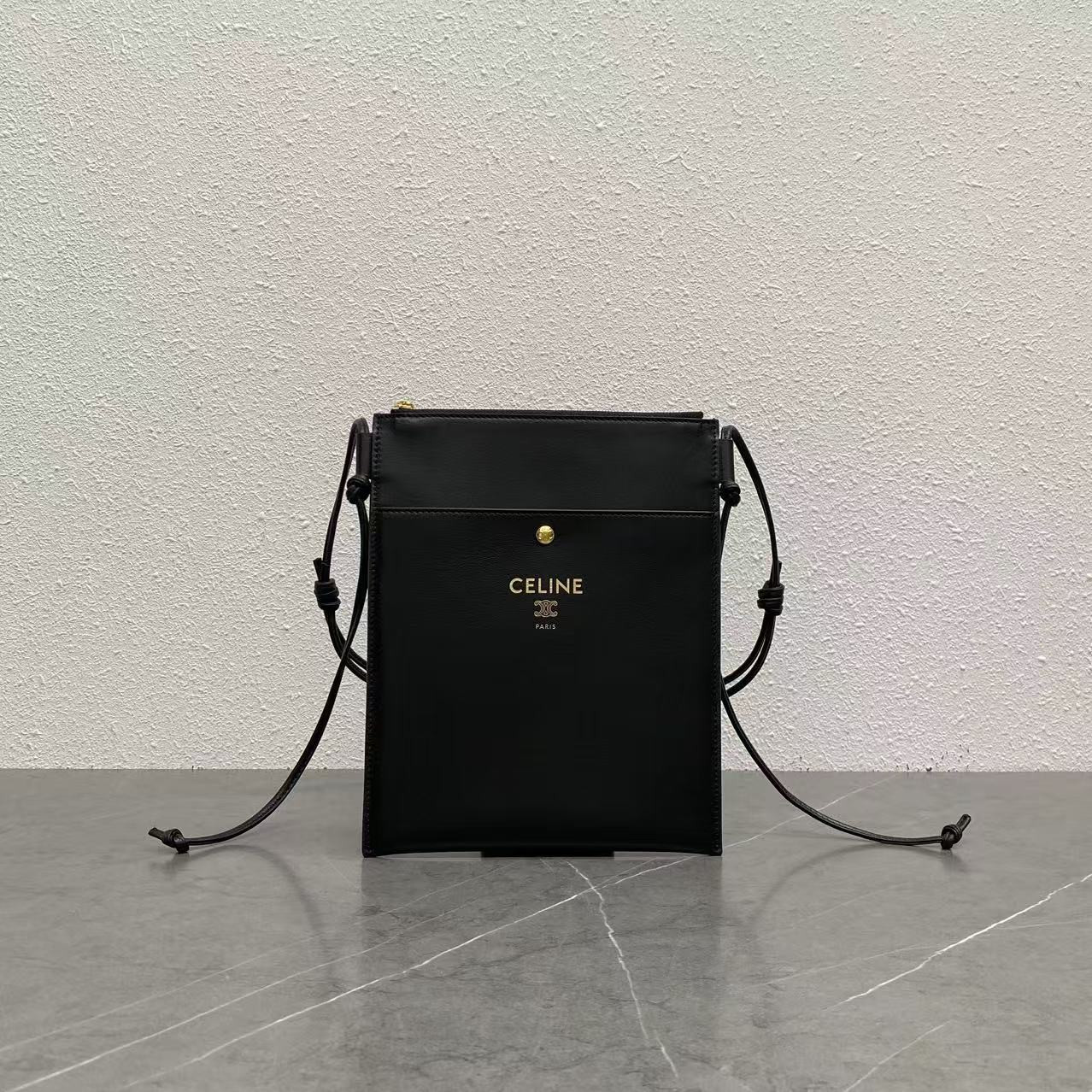 Celin* Sharp Pouch In Smooth Lambskin Handbags-24x19.5x1CM