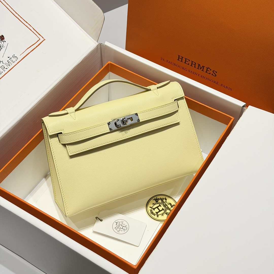 H**me5 Mini Kelly Pochette-Swift -22CM