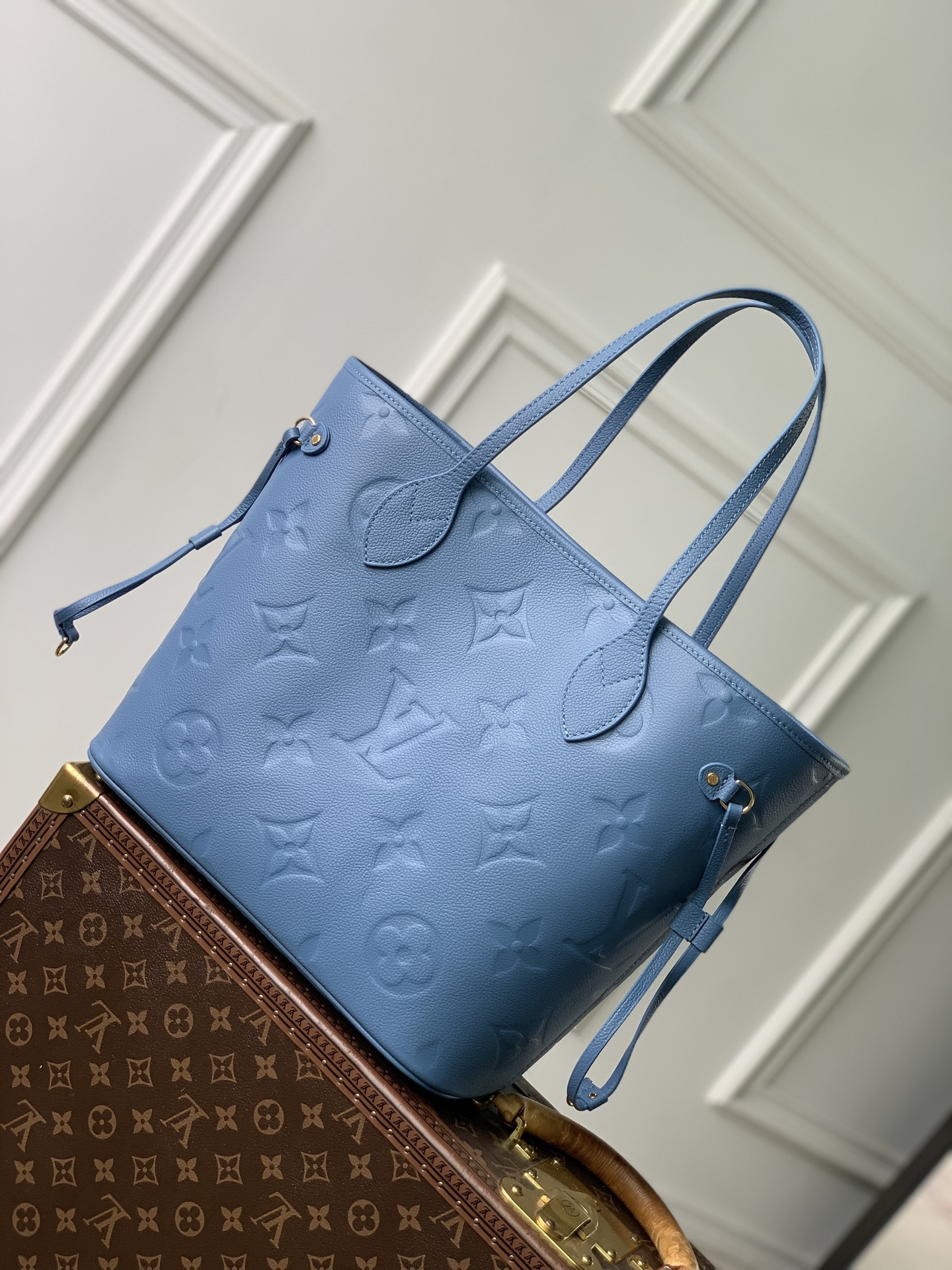 L0vis Vvtt0n Neverfull BB Bandouliere Inside Out Leather Tote-26.5x16.5x11CM