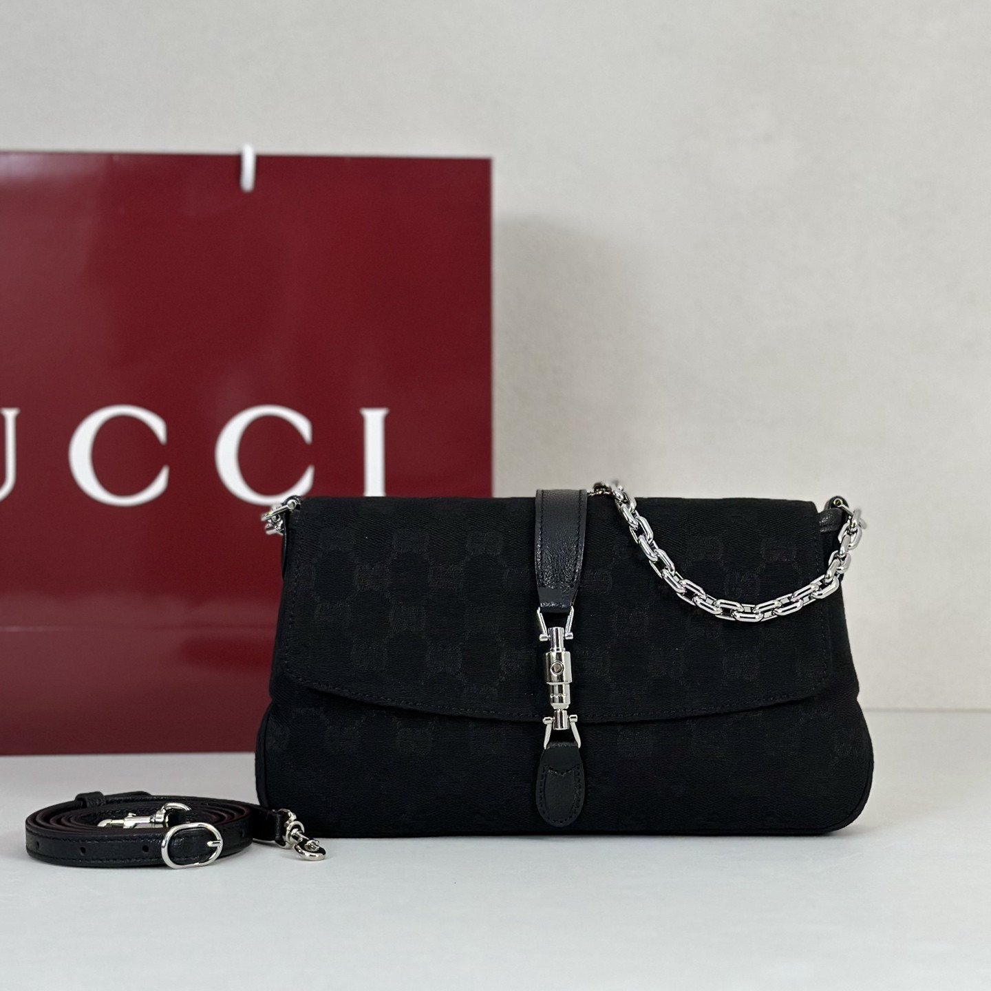 Guc*ci Aperitivo Medium Shoulder Bag In Sand And Brown GG-16*14.5*3.5CM