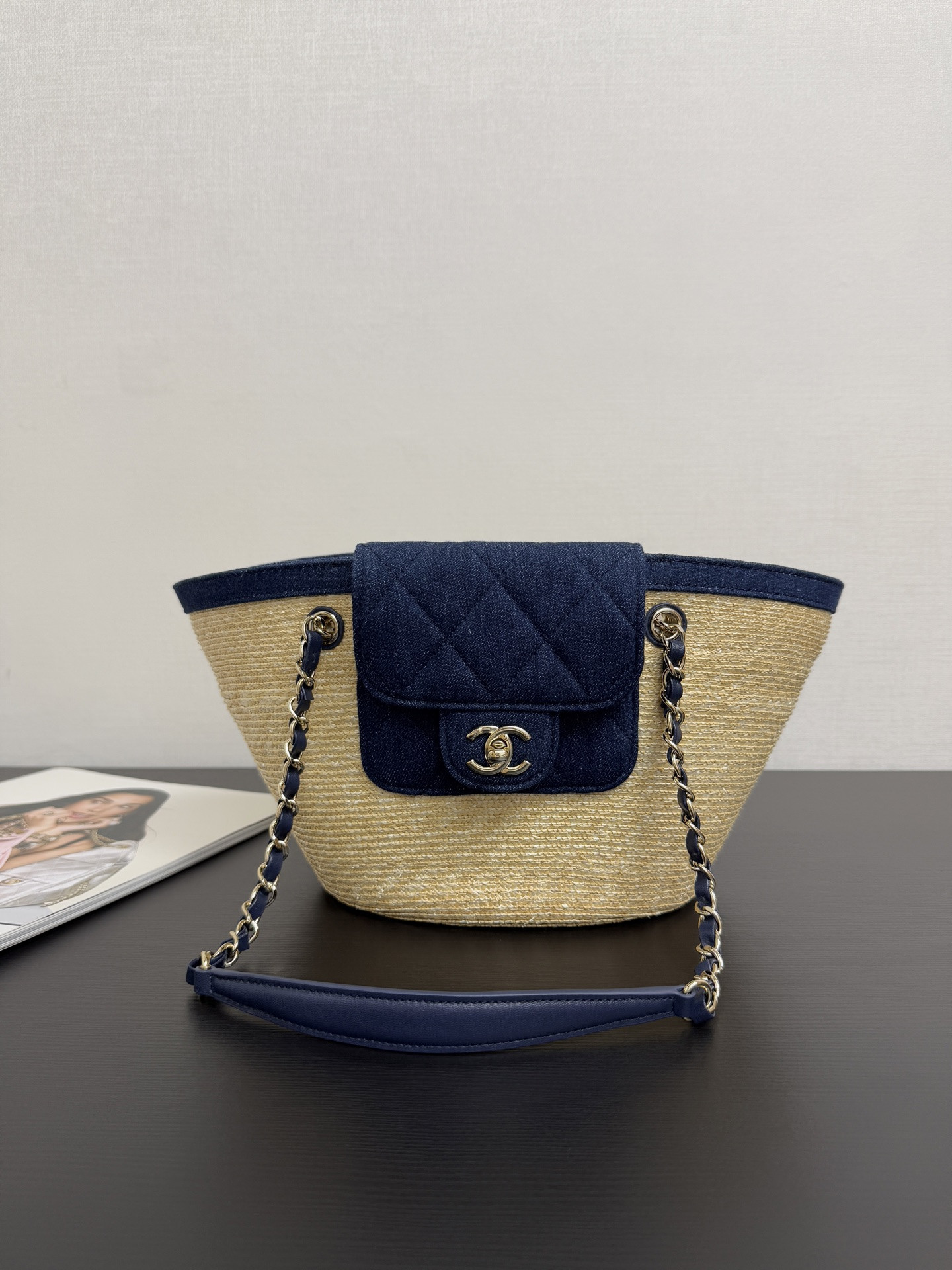 Ch@nel Small Shopping Tote Bag-34*17*12.5CM