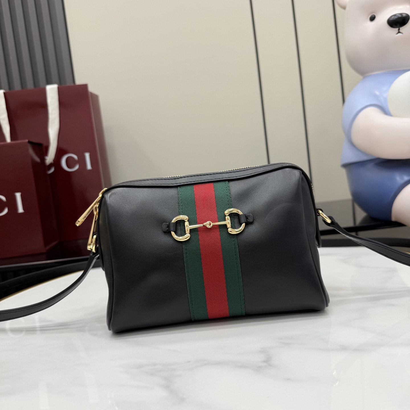 G*ucci Gvc*1 Horsebit Web Small Camera Bag -22*13.5*9CM