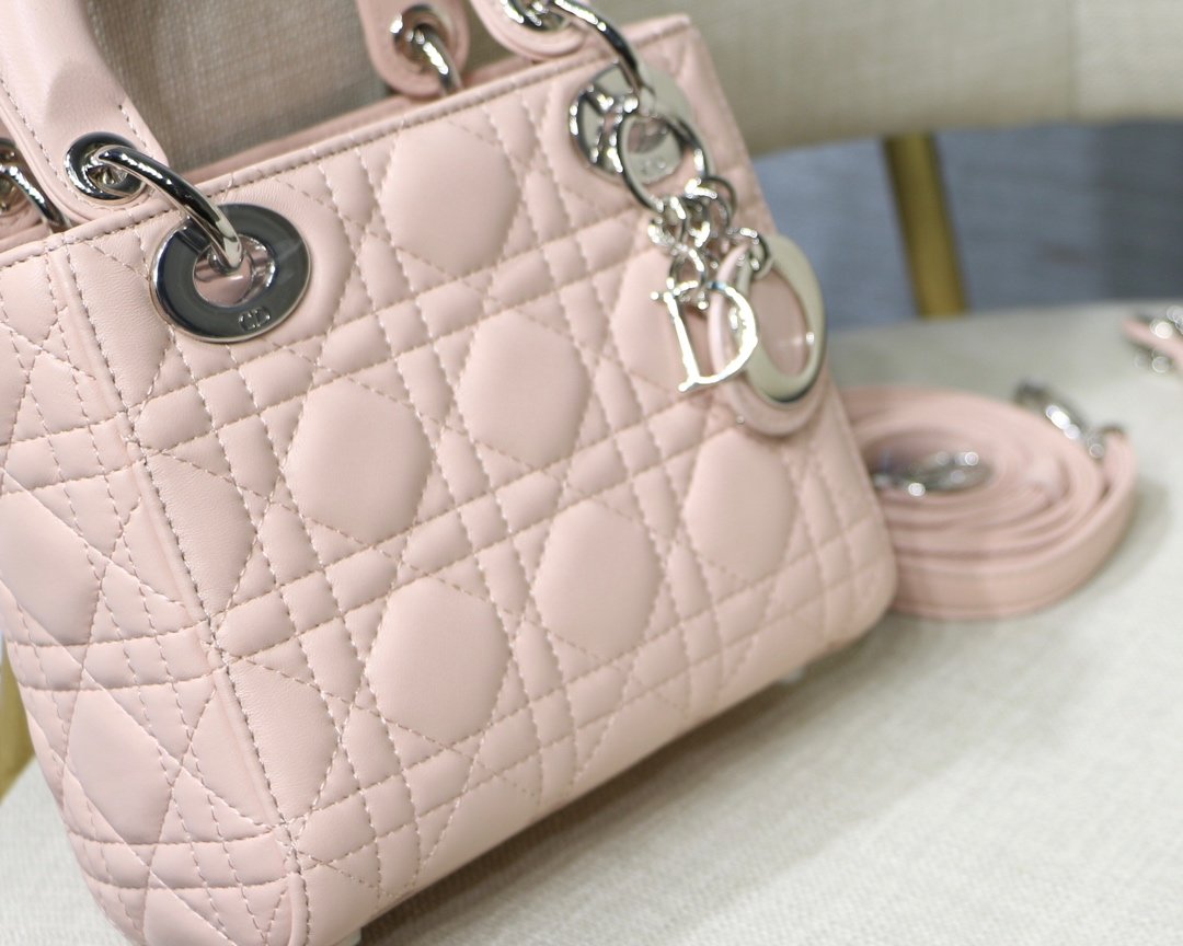 lady D*or with lambskin-17*15*8cm
