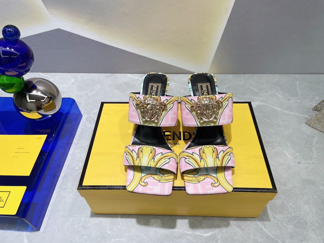 F**di×versace heels-6cm
