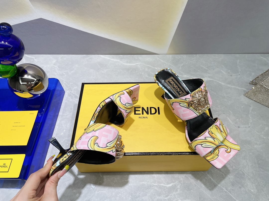 F**di×versace heels-6cm