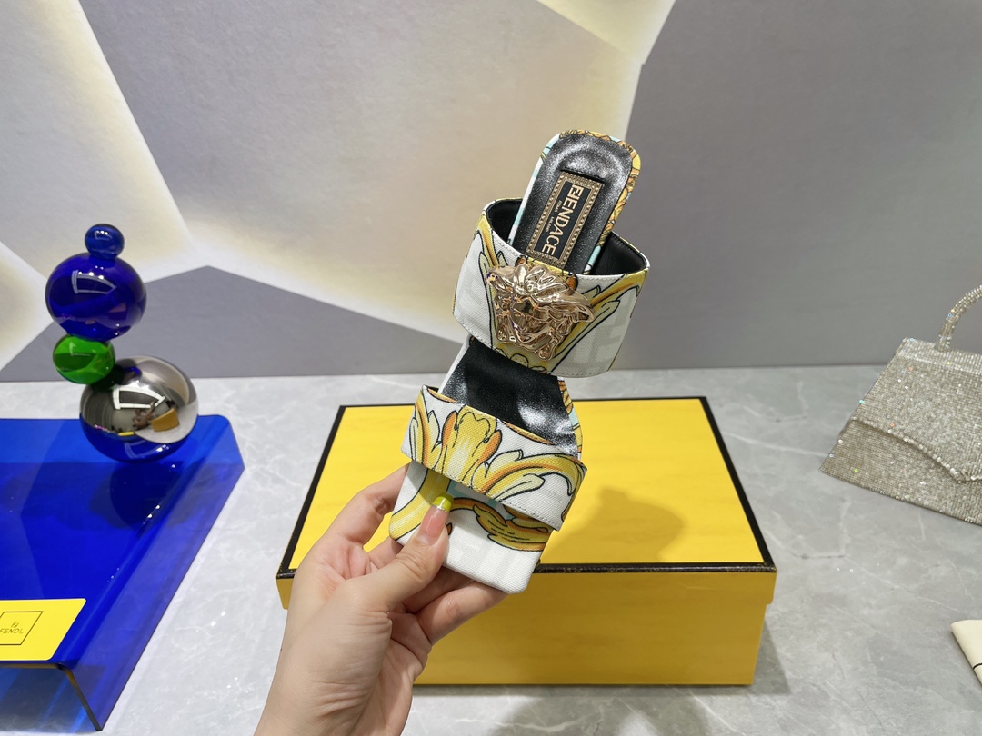F**di×versace heels-6cm
