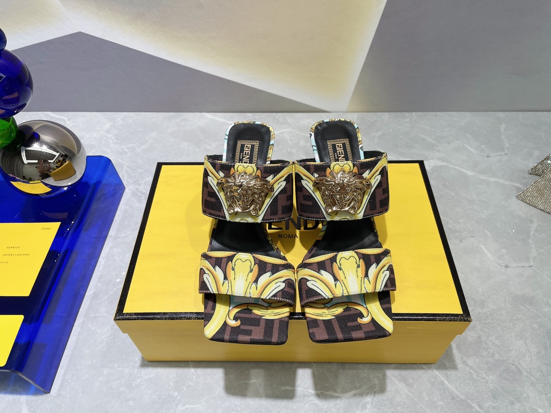 F**di×versace heels-6cm