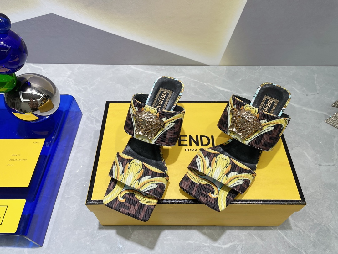 F**di×versace heels-6cm