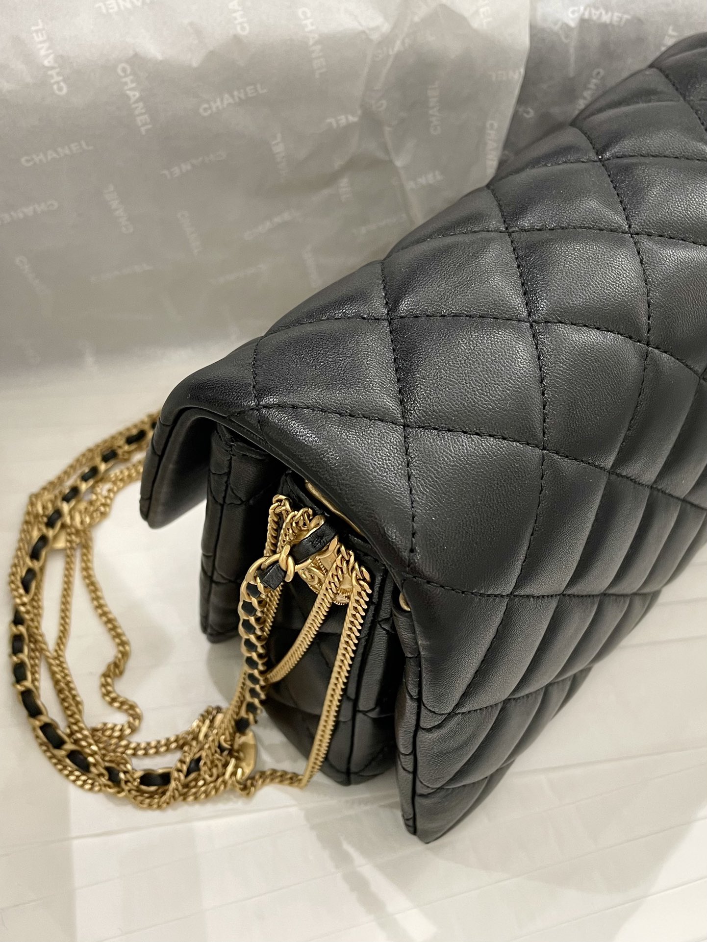 Ch@nel Flap Bag-21.5*14*10CM