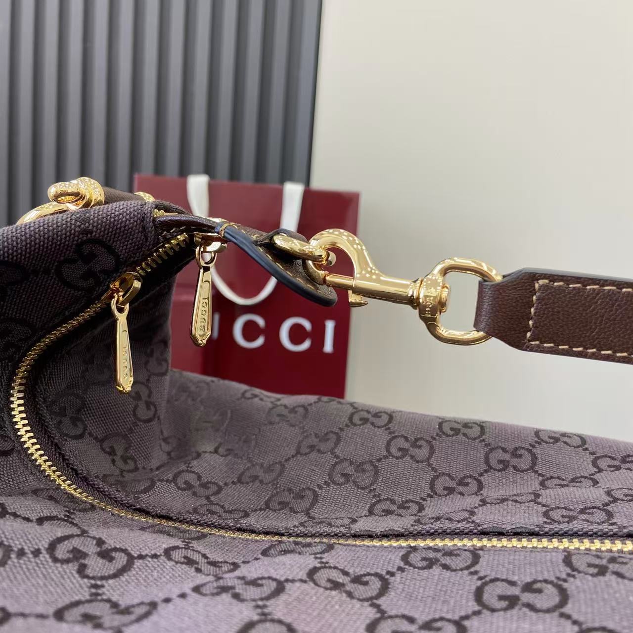 Guc*ci Brera GG Canvas Large Shoulder Bag-46*29*20.5CM
