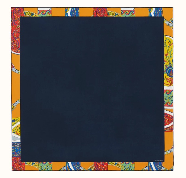H**mes square towel-140*140cm