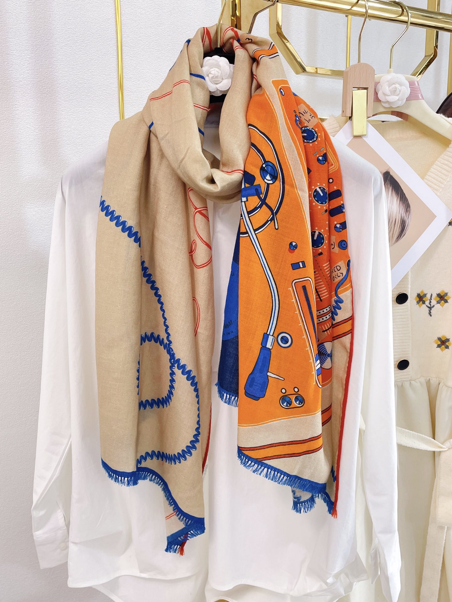 H**mes cashmere scarf-80*200cm