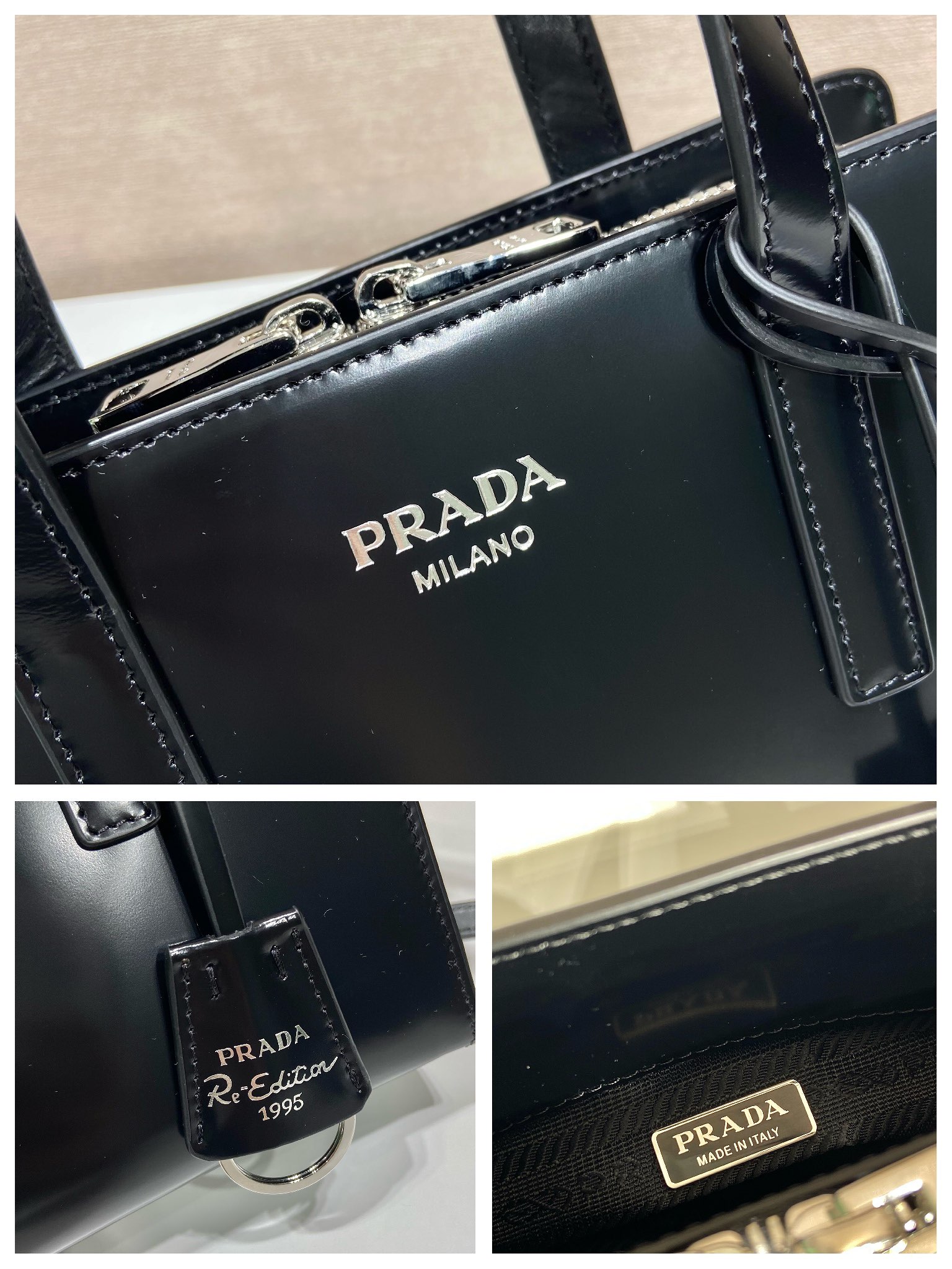Pra*a re-edition 1ba357 tote bag-22*15*6.5cm
