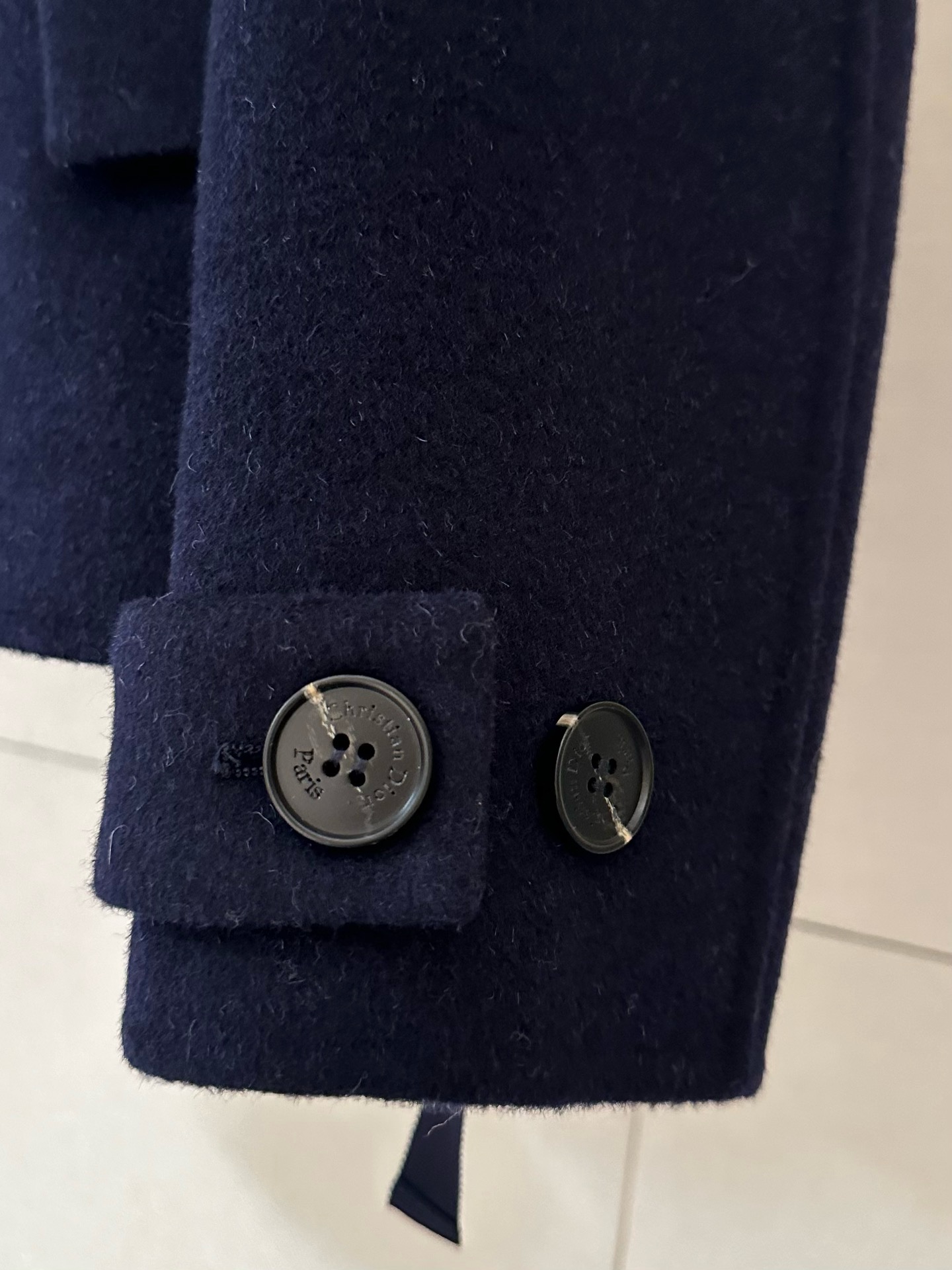 Di*r Navy Oblique Wool Jacket